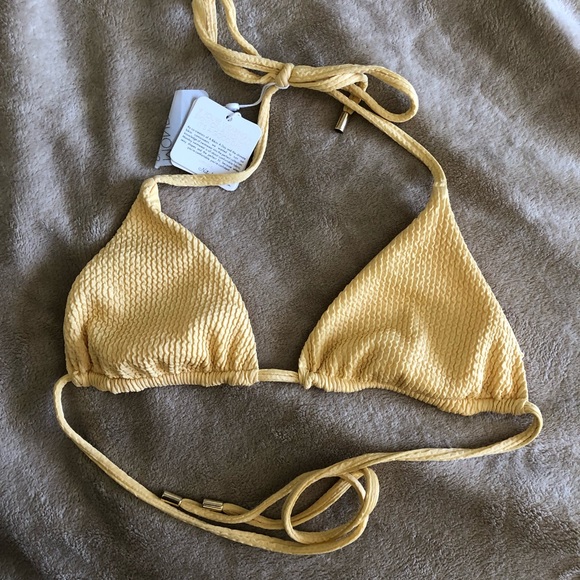Monday Swimwear Palma Top & Byron Bottom in Butterscotch Crinkle - Picture 7 of 7